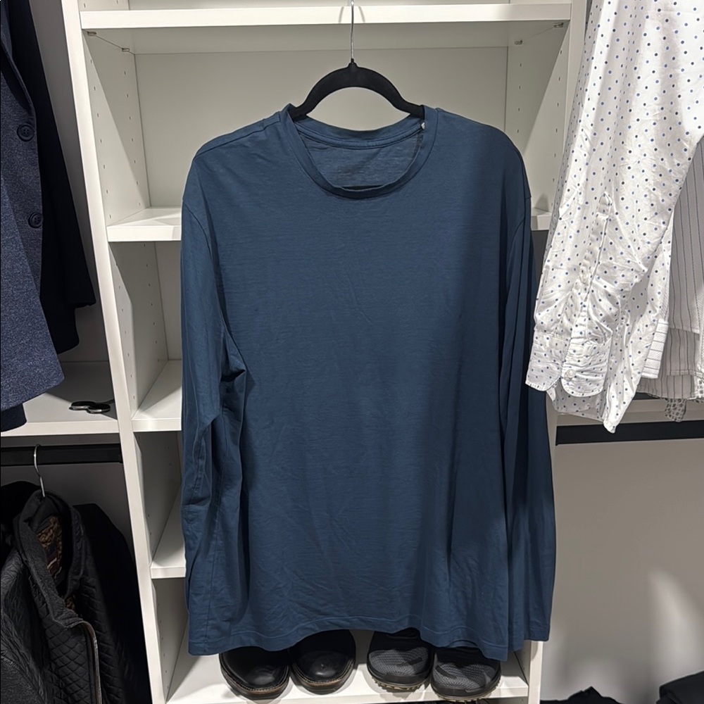 Men's Blue Long Sleeve Shirt